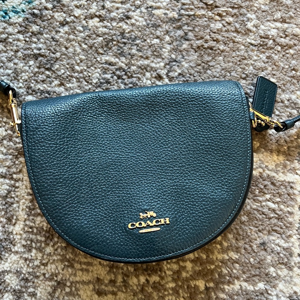 Teal Coach Crossbody Purse